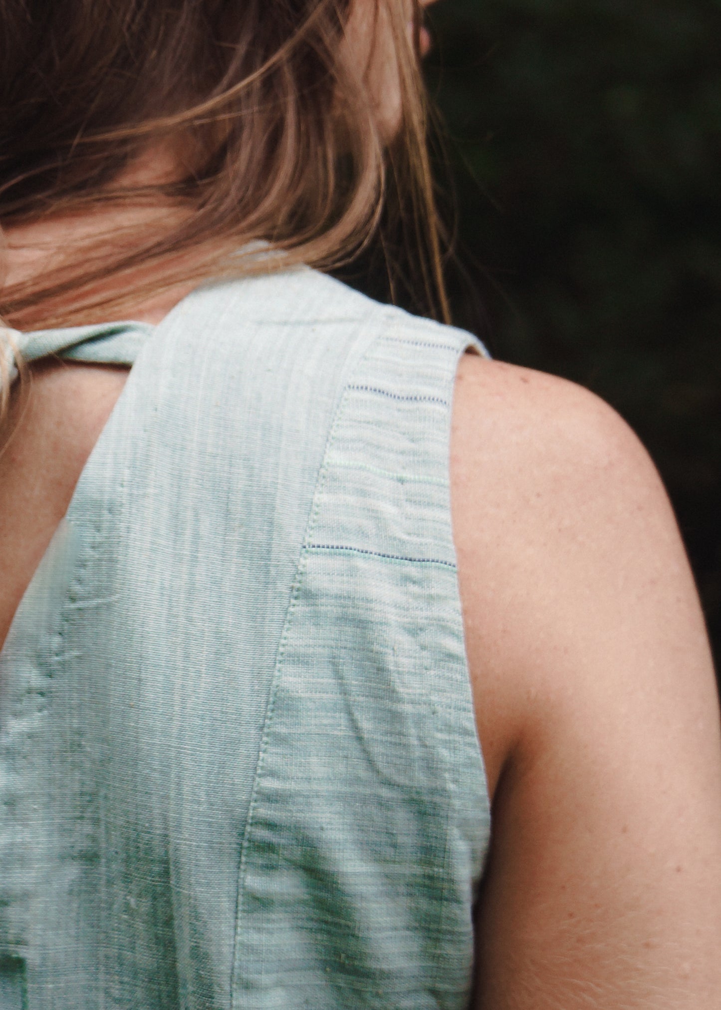 Handwoven Bina Dress in Silver Handwoven Cotton