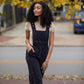 Dilsi Handwoven Cotton Overalls in Black Made to Order