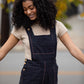 Dilsi Handwoven Cotton Overalls in Black Made to Order
