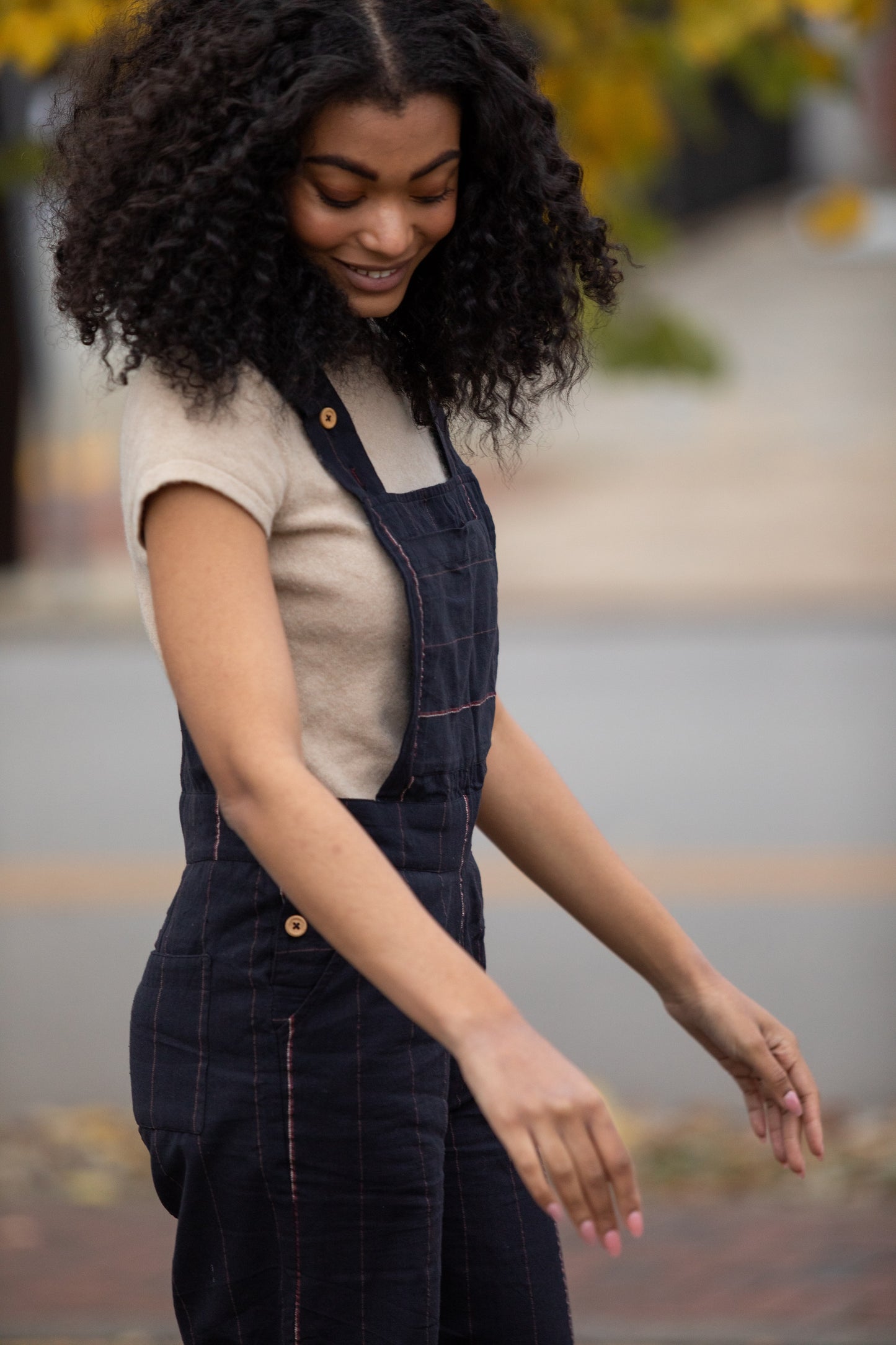 Dilsi Handwoven Cotton Overalls in Black - Pre-Order 2/30