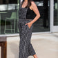 Dilsi Handwoven Cotton Overalls in Black and White Made to Order