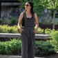 Dilsi Handwoven Cotton Overalls in Black and White Made to Order