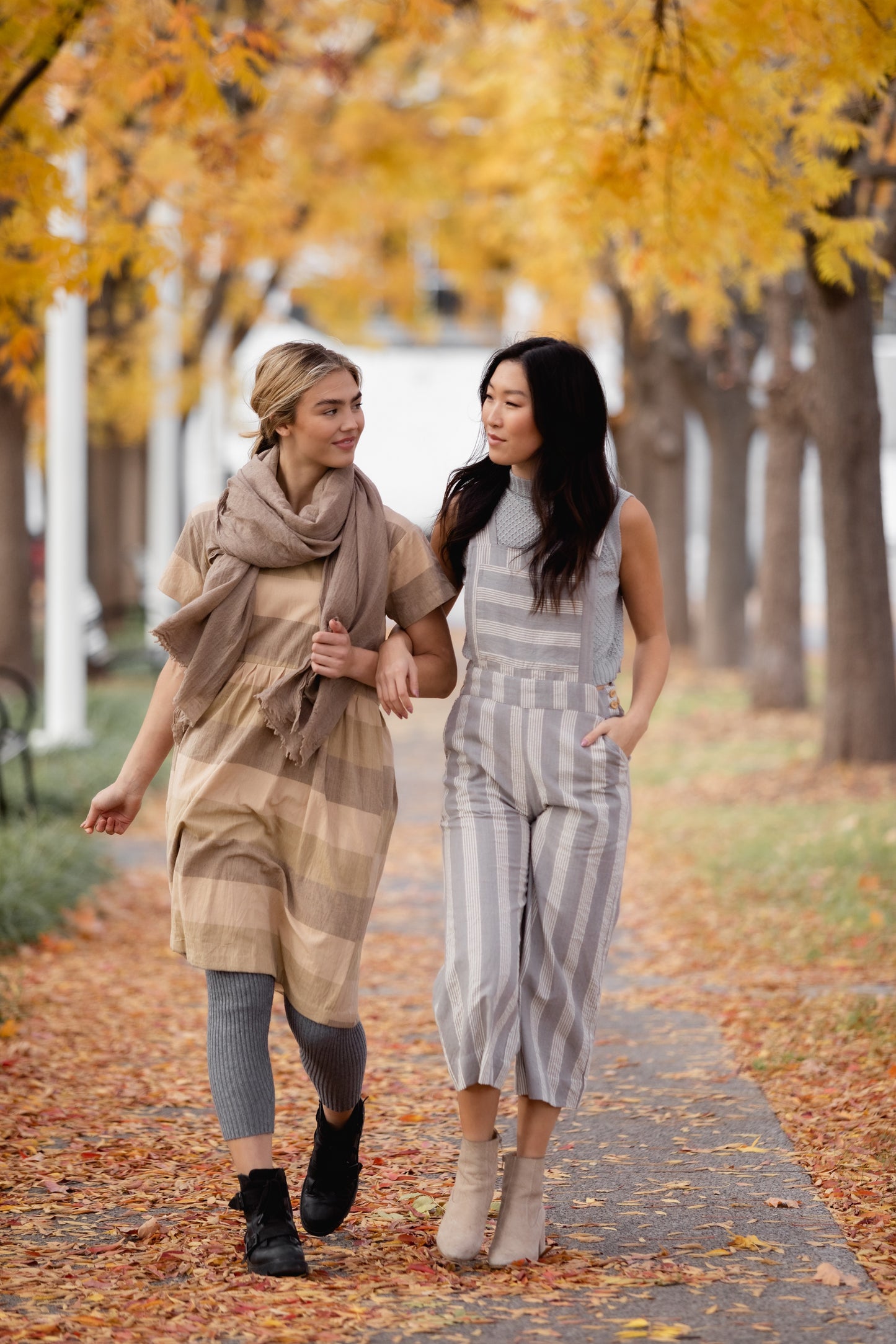 Dilsi Handwoven Cotton Overalls in Grey and White Stripe - Pre-Order 2/30