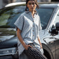 Paige Handwoven Cotton Relaxed Shirt Dress Made to Order