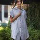 Paige Handwoven Cotton Relaxed Shirt Dress Made to Order