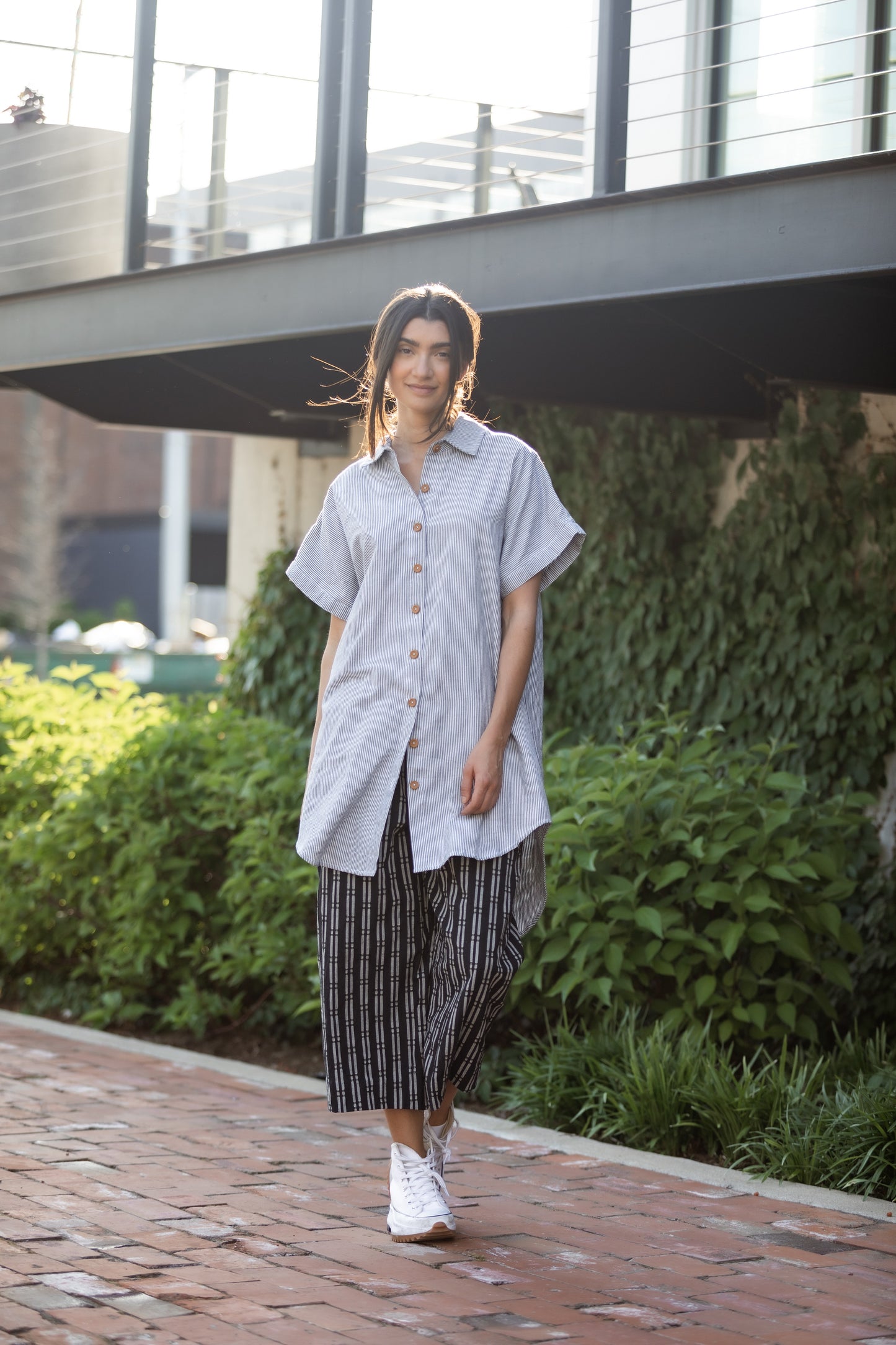 Paige Handwoven Cotton Relaxed Shirt Dress - Pre-Order 2/30