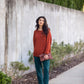 Baby Alpaca Pullover Sweater in Teal