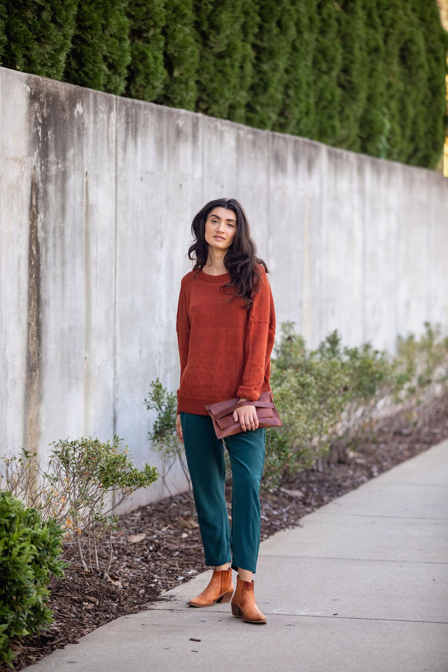 Baby Alpaca Pullover Sweater in Teal