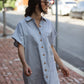 Paige Handwoven Cotton Relaxed Shirt Dress Made to Order