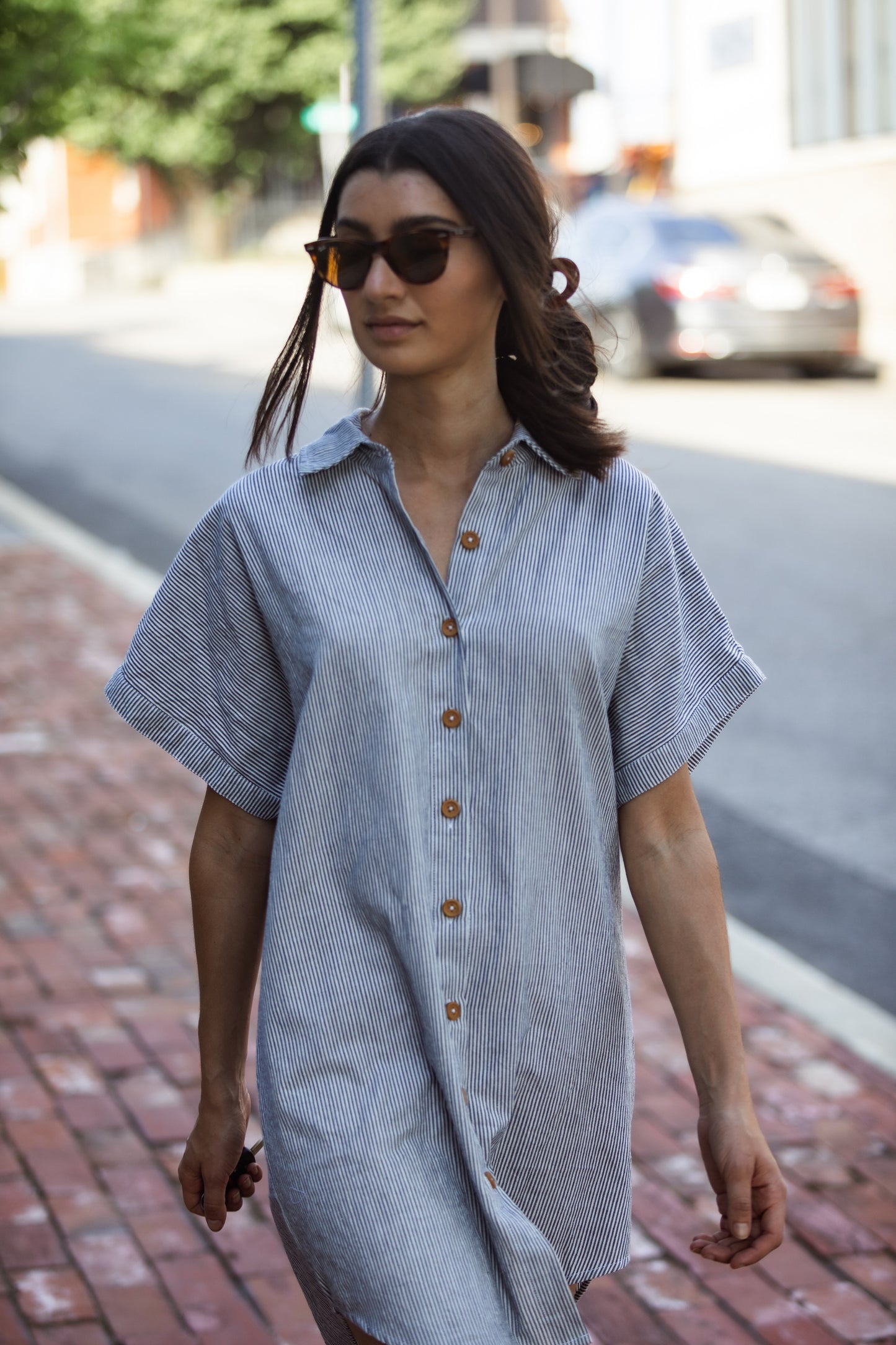 Paige Handwoven Cotton Relaxed Shirt Dress - Pre-Order 2/30