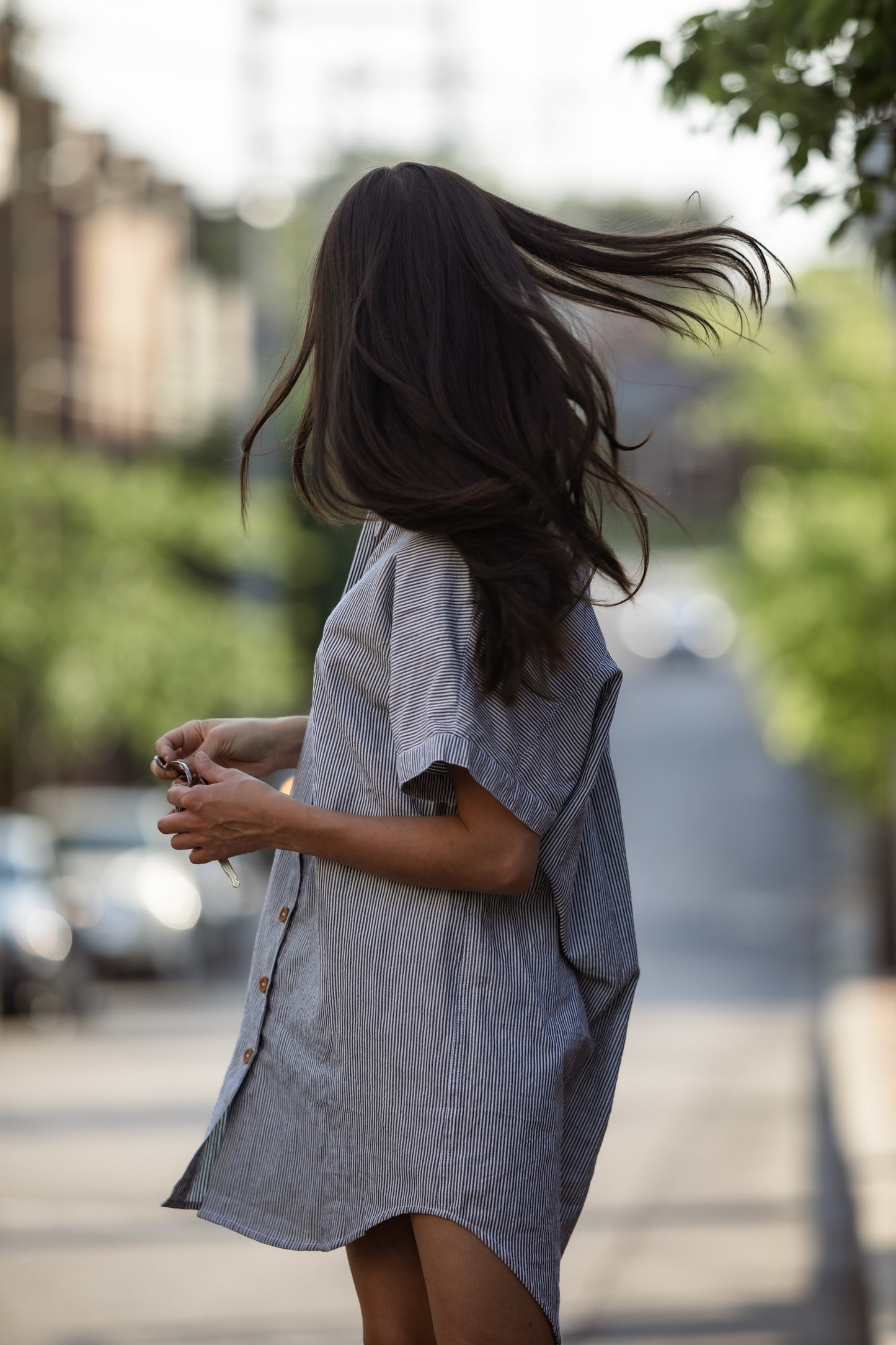 Paige Handwoven Cotton Relaxed Shirt Dress - Pre-Order 2/30