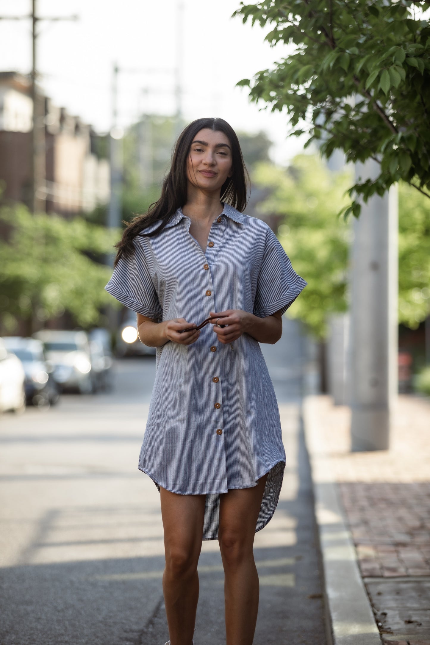 Paige Handwoven Cotton Relaxed Shirt Dress - Pre-Order 2/30