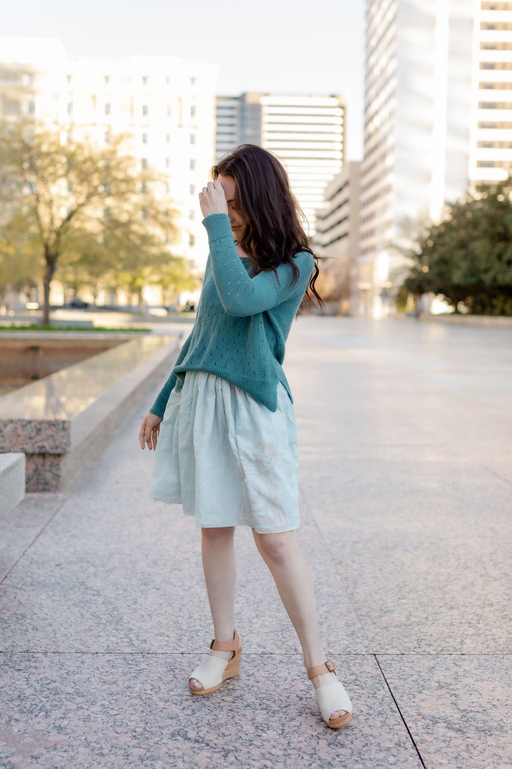 Baby Alpaca Pullover Sweater in Teal