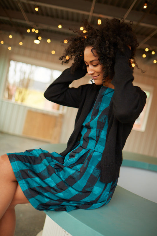 Alpaca Robbi Cardigan Sweater in Black Made to Order