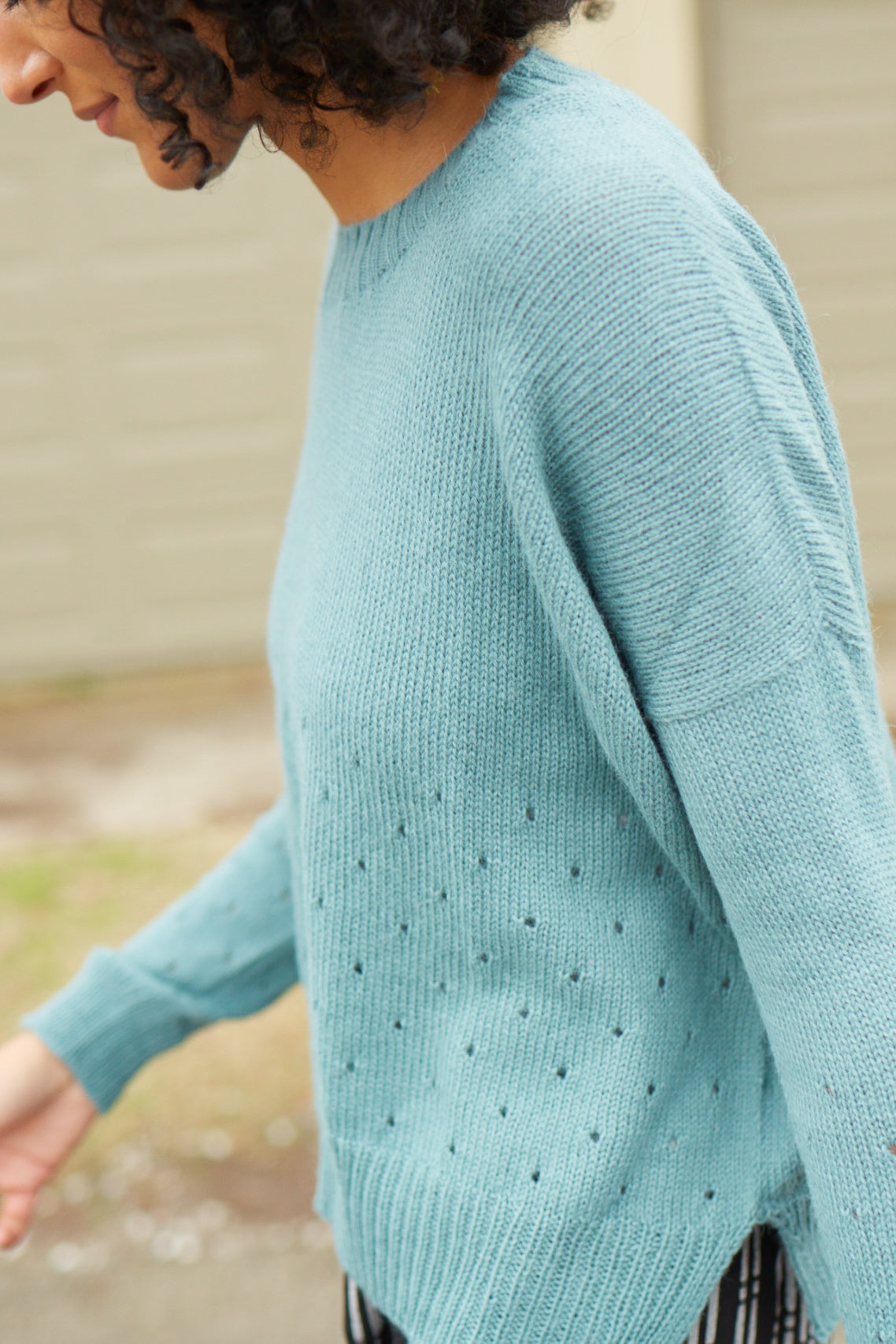 Baby Alpaca Pullover Sweater in Teal