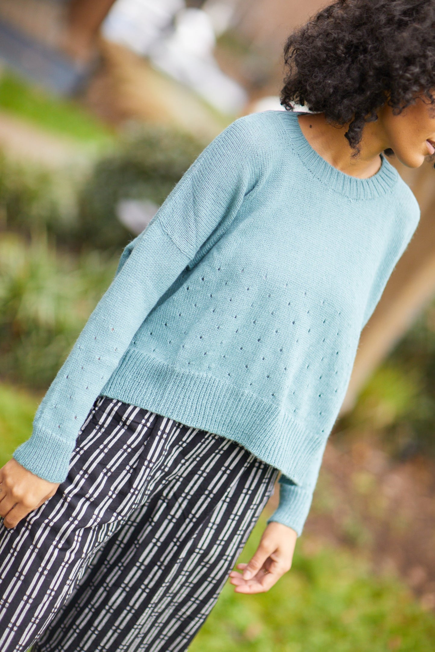 Katie Handwoven Cotton Set in Black and White