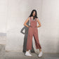 Dilsi Handwoven Cotton Overalls in Mauve and Dust Stripe Made to Order