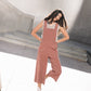 Dilsi Handwoven Cotton Overalls in Mauve and Dust Stripe Made to Order