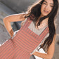 Dilsi Handwoven Cotton Overalls in Mauve and Dust Stripe Made to Order