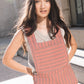 Dilsi Handwoven Cotton Overalls in Mauve and Dust Stripe Made to Order