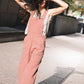 Dilsi Handwoven Cotton Overalls in Mauve and Dust Stripe Made to Order