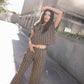 Handwoven Cotton Pants in Brown Stripe